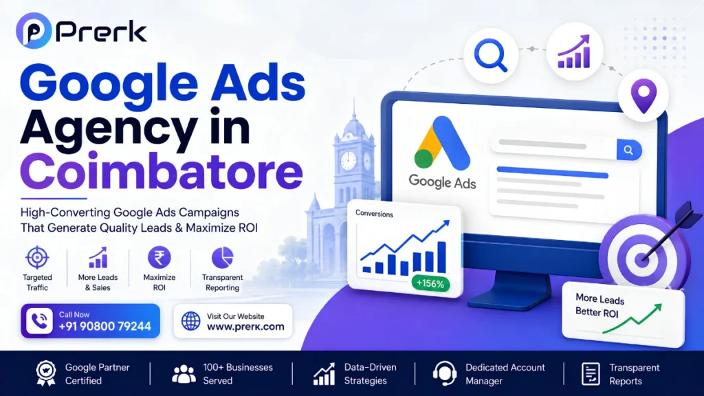 Google Ads Agency in Coimbatore | Certified PPC Experts | Prerk
